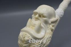 XXL Size Orc Movie Character Pipe Block Meerschaum-NEW Handmade W CASE#1701