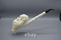 XXL Size Orc Movie Character Pipe Block Meerschaum-NEW Handmade W CASE#1701