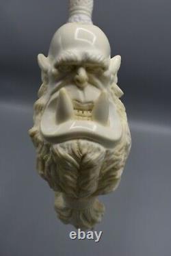 XXL Size Orc Movie Character Pipe Block Meerschaum-NEW Handmade W CASE#1701