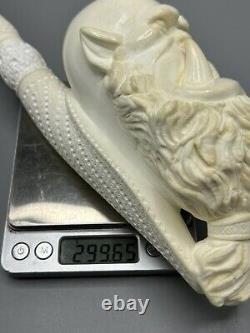 XXL Size Orc Movie Character Pipe Block Meerschaum-NEW Handmade W CASE#1701