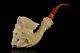 Xxl Skull And Eagle Pipe By Ali New Block Meerschaum Handmade W Case#550