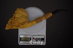 XXXL Ancient GIMLI Viking Pipe BY KENAN Block Meerschaum-NEW W CASE#1522