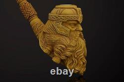 XXXL Ancient GIMLI Viking Pipe BY KENAN Block Meerschaum-NEW W CASE#1522