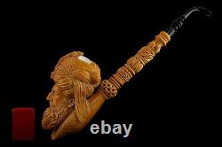 XXXL Ottoman King Pasha Pipe Block Meerschaum-NEW W CASE-stand-tamper#998