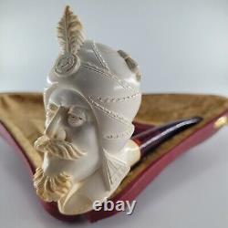 Xlarge Cavalier Meerschaum Pipe hancarved block meerschaum by CPW Pipes #1573