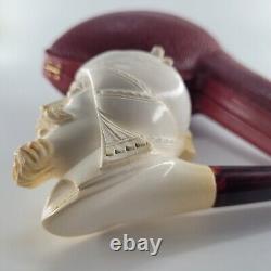 Xlarge Cavalier Meerschaum Pipe hancarved block meerschaum by CPW Pipes #1573