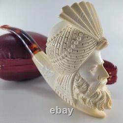 Xlarge Sultan Meerschaum Pipe hancarved block meerschaum by CPW Pipes #1473