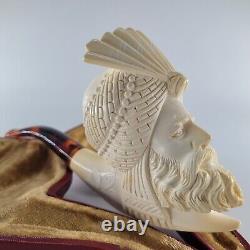 Xlarge Sultan Meerschaum Pipe hancarved block meerschaum by CPW Pipes #1473