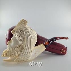 Xlarge Sultan Meerschaum Pipe hancarved block meerschaum by CPW Pipes #1473