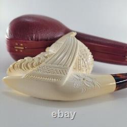 Xlarge Sultan Meerschaum Pipe hancarved block meerschaum by CPW Pipes #1473