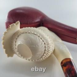 Xlarge Sultan Meerschaum Pipe hancarved block meerschaum by CPW Pipes #1473