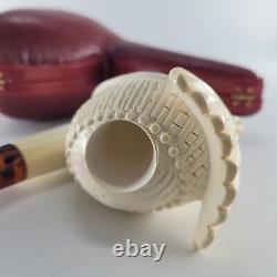 Xlarge Sultan Meerschaum Pipe hancarved block meerschaum by CPW Pipes #1473