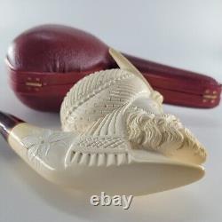 Xlarge Sultan Meerschaum Pipe hancarved block meerschaum by CPW Pipes #1473