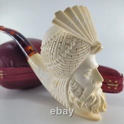 Xlarge Sultan Meerschaum Pipe hancarved block meerschaum by CPW Pipes #1473