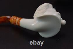 Yunus ege Mark Twain Figure Pipe New Block Meerschaum Handmade W Case#43